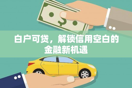 扎赉诺尔白户可贷，解锁信用空白的金融新机遇