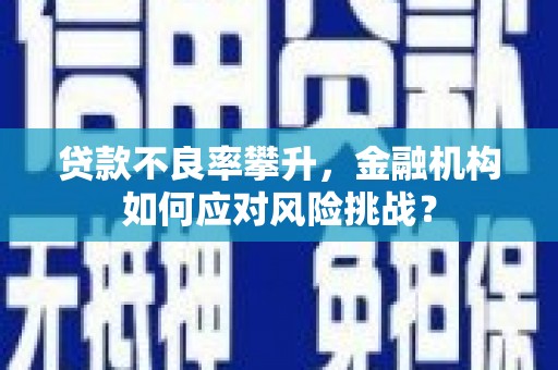 扎赉诺尔贷款不良率攀升，金融机构如何应对风险挑战？