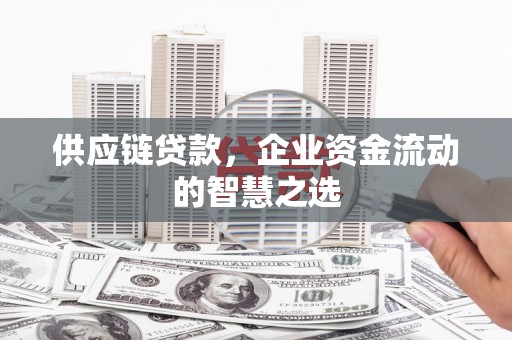 扎赉诺尔供应链贷款，企业资金流动的智慧之选