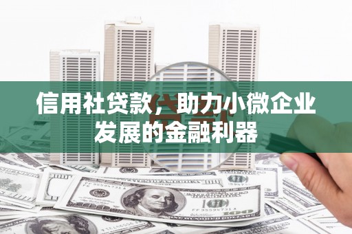 扎赉诺尔信用社贷款，助力小微企业发展的金融利器