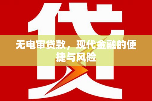 扎赉诺尔无电审贷款，现代金融的便捷与风险