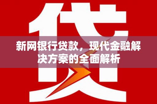 扎赉诺尔新网银行贷款，现代金融解决方案的全面解析