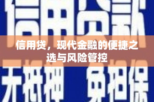 扎赉诺尔信用贷，现代金融的便捷之选与风险管控